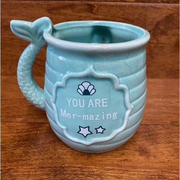 MERMAID You Are Mer-Mazing Teal Colored Mug - Picture 2 of 4